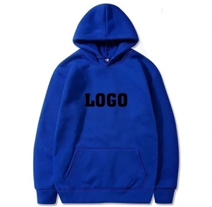 Sudadera con capucha Unisex con logotipo bordado impreso personalizado 100% algodón estilo Casual patrón sólido para hombres sudaderas con capucha - Product Image 4