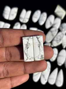 Howlite Pair Gemstone Lot Wholesale Natural Cabochon Pairs for Jewelry Making - Product Image 2