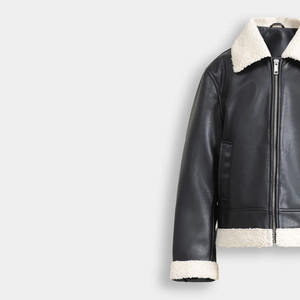 Veste en cuir véritable de qualité supérieure pour homme au meilleur prix coupe-vent imperméable hiver High Street couleur unie devant toutes les tailles disponibles - Product Image 3