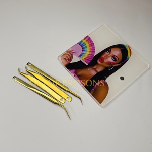 Pinzas para Extensión de Pestañas de Acero Inoxidable GETUP BROSONS IMPEX, Kit de Pinzas para Pestañas con Función Antiestática, Dentadas/Smooth/Serradas - Product Image 6