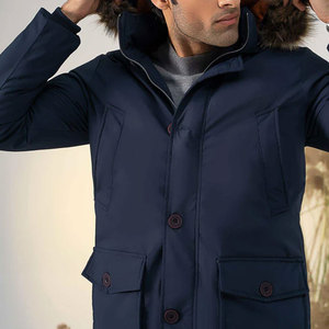 Chaquetas Parka de Manga Larga, Gruesas, Cálidas y Resistentes al Viento, Chaqueta Parka de Alta Calidad con Capucha, Color Sólido, para Hombre - Product Image 6
