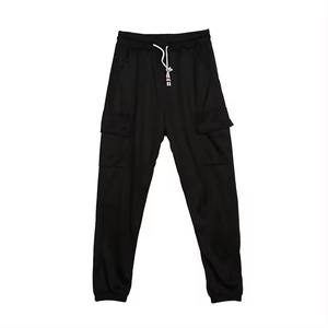 Pantalon de yoga taille haute pour femme: détail en dentelle, pantalon de jogging en coton avec poche et logo imprimé - Product Image 1