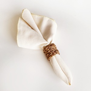 Ensemble de ronds de serviette en jacinthe d'eau naturelle meilleur choix mise en table anneaux de support décoratifs pour serviettes de table à manger - Product Image 3