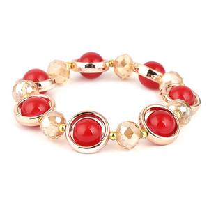 Women's Stone <b>Bracelet</b> - <b>Red</b> - Product Image 3