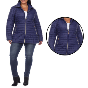 Manteau bouffant zippé pour femmes de grande taille de haute qualité sur mesure longue longueur veste bouffante pour femmes coton à la mode impression en gros - Product Image 6