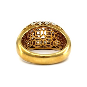 Livraison Rapide Bijoux de Haute Qualité Or Jaune Massif 18K Véritable Diamant Classique Bague de Mariage et de Fête Halo Femme - Product Image 3