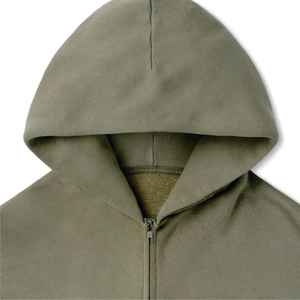 Sudadera con Capucha y Cremallera Desgastada por el Sol, Sudadera con Capucha Extra Grande para Hombre, Sudadera con Capucha Desgastada con Lavado Ácido para Hombre - Product Image 3