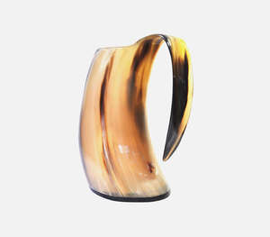 Mug à boire en métal texturé rustique, finition grain de bois foncé, style primitif unique, avec sous-verre écologique inclus - Product Image 3