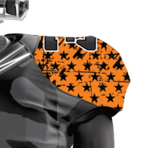 Conjunto de ropa deportiva de equipo personalizado para hombre, uniforme de fútbol americano de camuflaje naranja, nombre de jugador corto, Jersey de sarga de aparejos duradero transpirable - Product Image 6