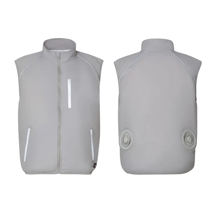 Custom UV-resistant Air Conditioning Clothing Cooling Fan Vest With 3 Speeds Button For Hot Weather Outdoor Work