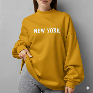 Sweat-shirt décontracté pour femmes en coton 100% à la vente chaude, nouvelle qualité supérieure, écologique, respirant, anti-froissement, col montant - Product Image 1