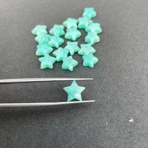 Cuentas de piedras preciosas sueltas en forma de estrella de amazonita, cristal de estrella tallado Natural para fabricación de joyería, collar, pulsera DIY - Product Image 5