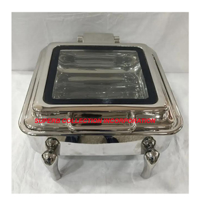 Plat de chauffe-plats de mariage à petit budget en argent hydraulique en vente nouveau plat de chauffe-plats tendance fait à la main - Product Image 1