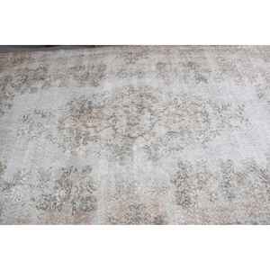 5.6x8.7 ft Turkish Vintage Wool <b>Rug</b> Large Gray Patchwork <b>Check</b> <b>Rug</b> with Latex Backing Eco-Friendly Home Decor - Product Image 4