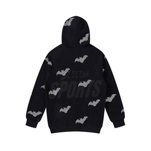 Tamaño adulto 100% algodón Rhinestone Sudadera con capucha transpirable manga larga Rhinestone Sudadera con capucha de calidad superior Rhinestone Sudadera con capucha - Product Image 6