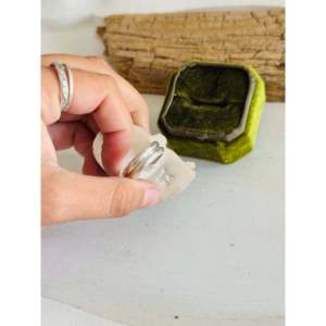 Navajo Handmade #8 Turquoise Sterling Silver <b>Adjustable</b> Gemstone <b>Ring</b> Vermeil Rhodium Geometric Statement Design Everyday Wear - Product Image 5