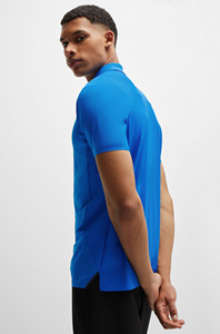 Polo à manches courtes pour hommes, coupe ajustée, en coton respirant, col classique, vêtements d'été décontractés - Product Image 2