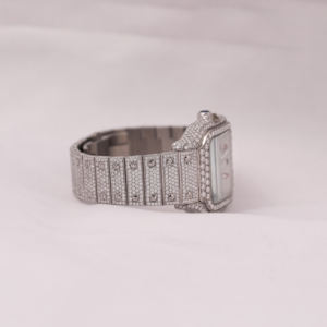 Luxurious Full Iced Out Moissanite Diamond Wrist watch Customized White Arabic Dial HipHop Automatic Watch Men <b>Birthday</b> Gift - Product Image 3