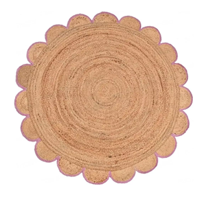 พรมและพรมหญ้าทะเลลายดอกไม้ธรรมชาติทำมือเป็นมิตรกับสิ่งแวดล้อม - Product Image 4