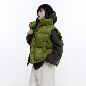 Chaleco bombardero acolchado aislado elegante protección contra el frío urbano ligero transpirable a prueba de viento para uso diario - Product Image 5