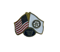 Pin Enamel Seng Bendera Negara Lapisan Nikel Hitam Cetak Letterpress Imitasi Antik Kartun Modern Patriotisme Koleksi