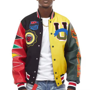 Venta al por mayor por encargo más tamaño Letterman béisbol Varsity chaquetas High Street Vintage College Custom Letterman Varsity chaqueta - Product Image 1