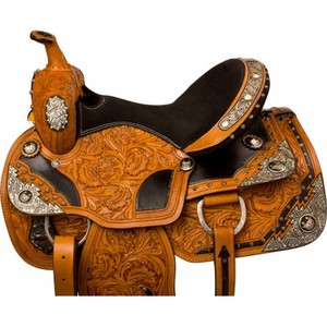 Premium Western Trail Pleasure Show Tack Set Belles selles en gros en cuir véritable robustes fabriquées à la main - Product Image 3