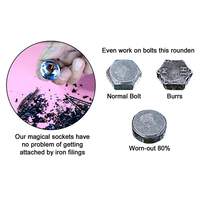 Jeu de douilles universelles 9 pièces 3/8'' SBTools, magnétiques et non magnétiques, pour préhension de boulons, avec alimentation manuelle, garantie OEM 1 an