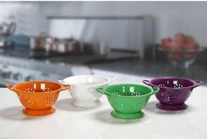 กระชอนครัวคุณภาพสูง ผลิตจากอะลูมิเนียมและเหล็กกล้า ปลอดภัยต่อสิ่งแวดล้อม สีสันสวยงาม ใช้สำหรับล้างผักผลไม้และเส้นพาสต้า ราคาส่งถูก - Product Image 6