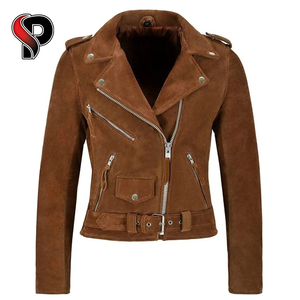 Mujeres al por mayor ropa de calle personalizada moda cuero motocicleta chaqueta mujer Universidad Campus parche Logo bombardero chaqueta de cuero mujeres - Product Image 1