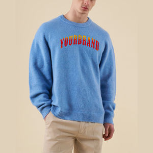 OEM personnalisé hommes coton tricoté Cardigan pull hiver tenue décontracté anti-rétrécissement séchage rapide respirant pelucheux tricots - Product Image 6