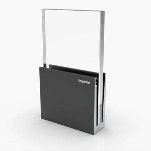 Système de balustrade en verre et aluminium IMPERIO PRO Premium pour balcons, escaliers et terrasses, avec un design de base moderne - Product Image 1