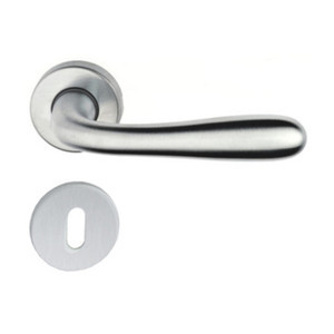 Maniglia con Rosetta Agnone Cromo Satinato - Product Image 1