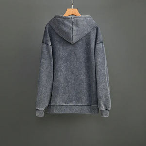 Sweat-shirt surdimensionné en tissu de qualité supérieure, vêtements streetwear, sweat-shirt à capuche lavé sur mesure, sweat-shirt à capuche zippé délavé à l'acide - Product Image 4