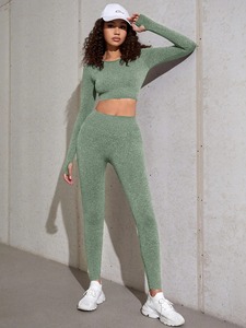 Ropa de entrenamiento Ropa de yoga Conjuntos de gimnasio para mujeres Top deportivo y pantalones Conjuntos de dos piezas para mujeres Conjuntos de gimnasio Fitness - Product Image 2