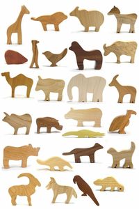 ของเล่นสัตว์ทำจากไม้-ดีไซน์เรียบง่ายหุ่นขี้เล่นและขนาดเล็กเหมาะสำหรับมือเล็กๆในการถือและใช้เล่นตั้งแต่99GD - Product Image 5