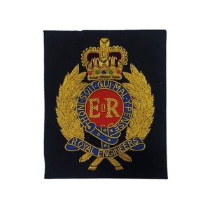 Insignias Bordadas a Mano con Hilo Metálico WOK ER Royal Engineer, Emblemas y Parches Personalizados con Detalles de Alta Calidad y Acabado Duradero - Product Image 1