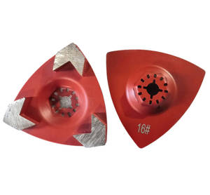 Plaque de meulage diamantée oscillante multi-outils à interface fermée avec trois segments en forme de flèche pour la préparation des surfaces - Product Image 2