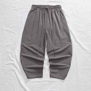 Men's Casual <b>Joggers</b> with Elastic Waist <b>Cuffed</b> Legs Breathable 100% Cotton Regular Fit Daily Wear - Product Image 4