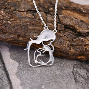 High Quality Blank Keepsake Breastmilk <b>Silver</b> Plated Jewelry 22mm Fashionable Mother Baby Attractive 925 Stamp <b>Chain</b> Necklace - Product Image 3
