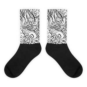 Calcetines de Dibujos Animados Lindos de IW Comics # 21 7D Swirls Twirls Doodles - Calcetines de nailon transpirables y ligeros con diseño de rayas para niñas, para uso diario en invierno - Product Image 1