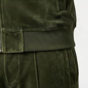 Conjunto Deportivo de Terciopelo para Hombre con Logotipo Personalizado, Sudadera con Capucha, Pantalones Deportivos de Gimnasio, Bordado, Invierno, Algodón, Chándal Deportivo - Product Image 5