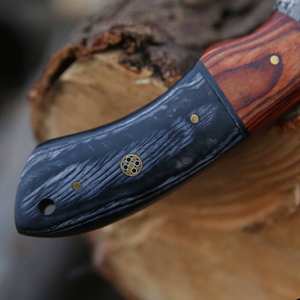 Cuchillo de caza de hoja fija de alta calidad al por mayor, cuchillos de caza de acero de Damasco, cuchillos de camping con asas personalizadas para minoristas - Product Image 4