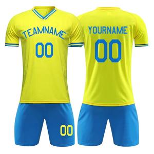 Maillots de football personnalisés pour enfants 2025, ensembles complets, imprimés par transfert thermique, 100% polyester respirant, anti-UV - Product Image 1