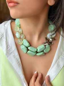 สร้อยคอเรซิ่นทรงกลมวินเทจสุดหรูแบบใหม่ งานแฮนด์เมด ตัดแบบไดคัท พิมพ์ลายทันสมัย เหมาะสำหรับเป็นของขวัญ - Product Image 2