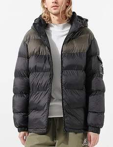 Double couleur léger confortable et élégant 2025 hiver chaud manteau épais extérieur personnalisé à capuche bulle doudoune hommes - Product Image 2