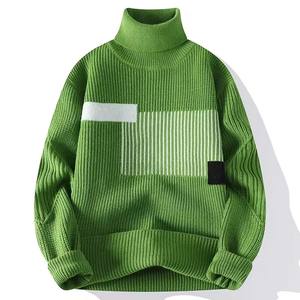 <b>Men</b> Trendy <b>Turtleneck</b> <b>Sweater</b> Modern Winter Knit Pullover - Product Image 4