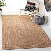 Tapis en coton tressé multicolore de haute qualité avec jute, tapis traditionnel indien fait à la main en jute tressé