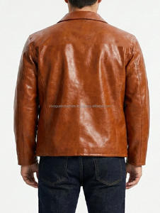 Chaqueta Bomber de Lona Transpirable con Estampado en Relieve de Cuero Genuino Color Bronceado de Alta Calidad para Hombre, Chaqueta de Invierno de Lujo con Cierre y Cuello Camisero - Product Image 5
