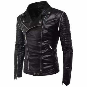 Chaqueta de Cuero de Cordero Negra para Hombre, Diseño Pakistaní, con Cuello Alto y Cierre de Cremallera, para Invierno, Nueva Moda 2025 - Product Image 4